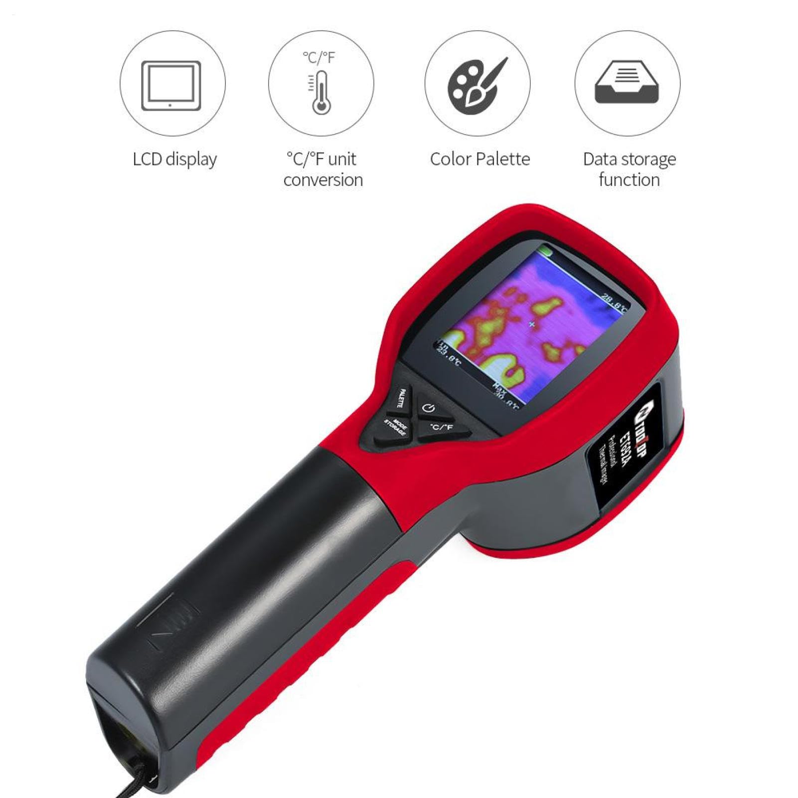 Cámara térmica – Imagen infrarroja portátil, Rango -20°C a 300°C | Sensor de calor LCD de 2.0 pulgadas, herramienta de inspección, detector de fugas de agua | para circuito eléctrico calefacci