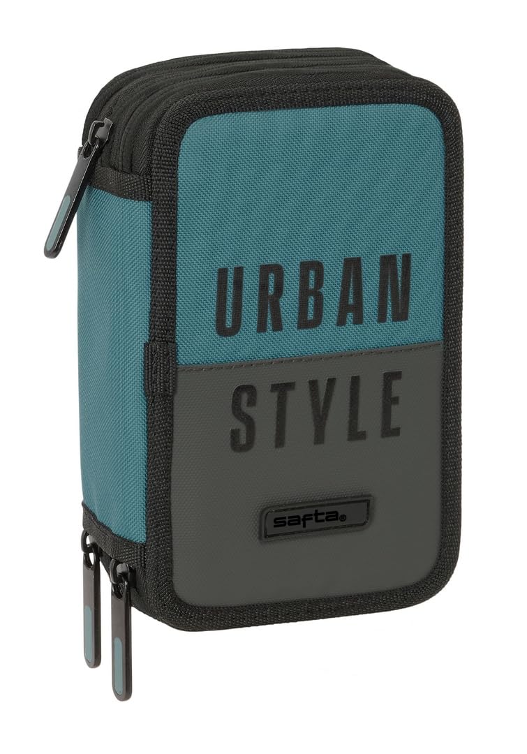 Safta URBAN STYLE – School Pencil Case with 37 Tools Included, Children's Pencil Case, Child, Ideal for Children from 5 to 14 Years, Comfortable and Versatile, Quality and Resistance, 12.5 x 5.5 x