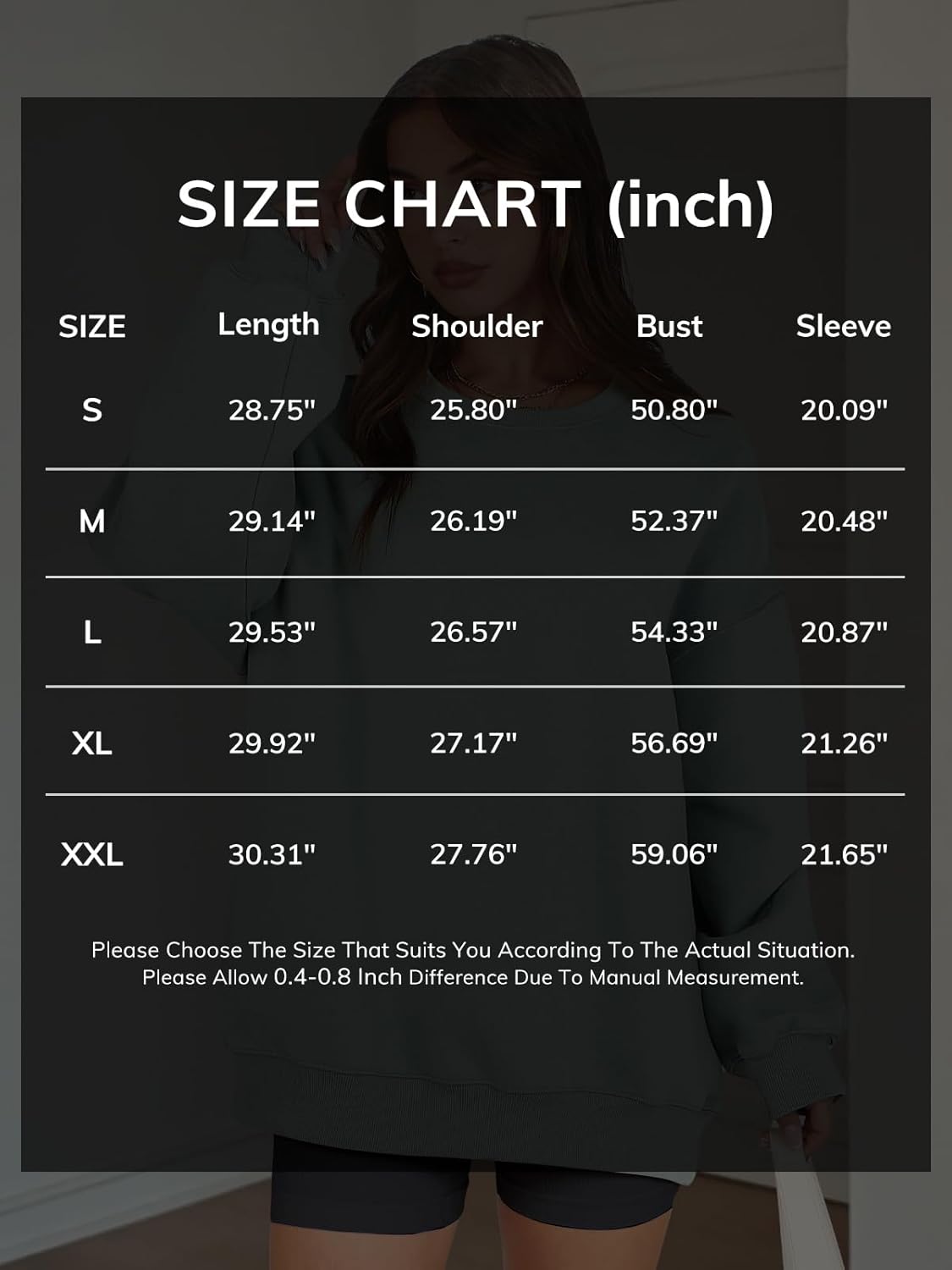 ATHMILE Oversized Sweatshirt for Women Crewneck Fleece Long Sleeve Pullover Hoodies Tops Fall Fashion Outfits Clothes 2025 - Image 8