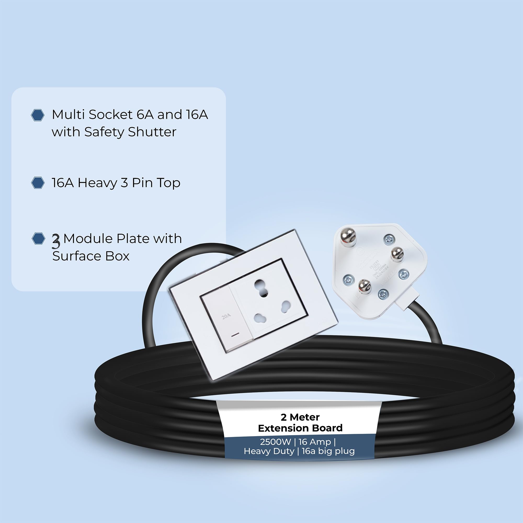 Buy Extension Board Heavy Duty Multi Socket 15A/16A/20A 240Volts