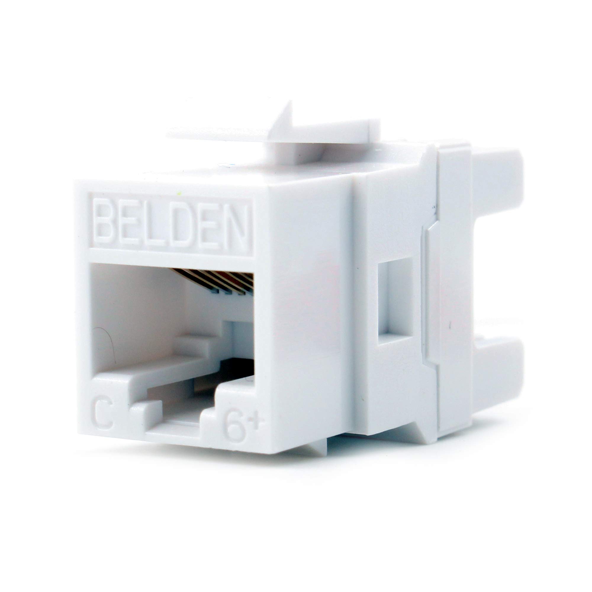 BeldenAX101320 Category-6+ Ethernet Data Jack, CAT6+, UTP, RJ45, White