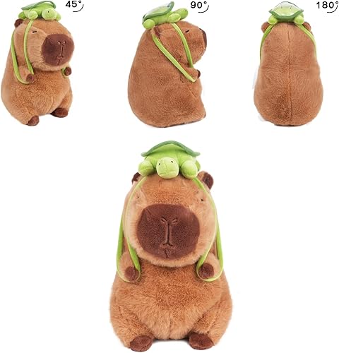 Miniatura 5 de Lindo peluche de Capybara con pan, 12 pulgadas, suave peluche de Capybara, almohada de muñeca de cumpleaños para niños