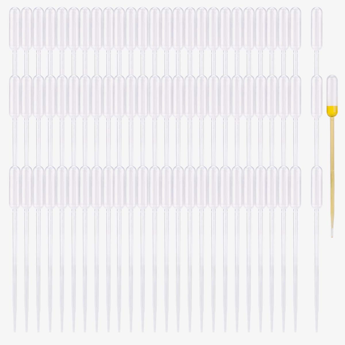 moveland 350PCS 0.5ML Thin Plastic Transfer Pipettes Disposable Eye Dropper for Essential Oils
