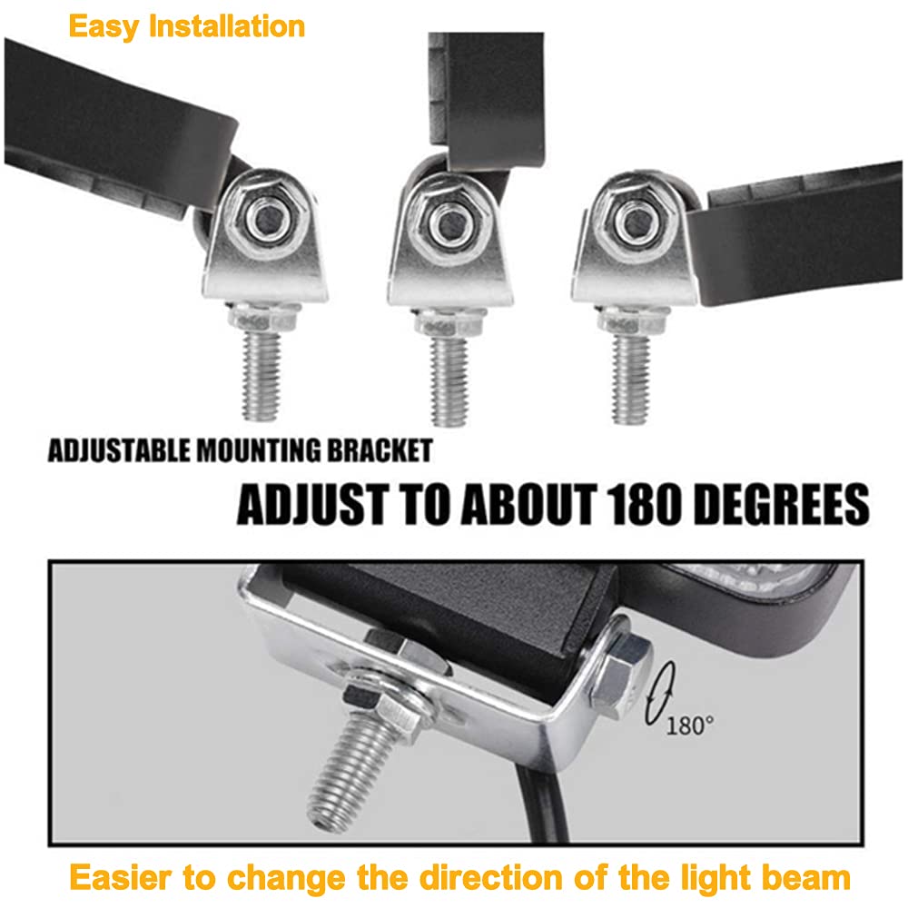 Kaigeli 10x Las luces LED resistente al agua Spotlight IP65 48W luz de trabajo del Lampara de coche Faros de trabajo puerta del Foco led