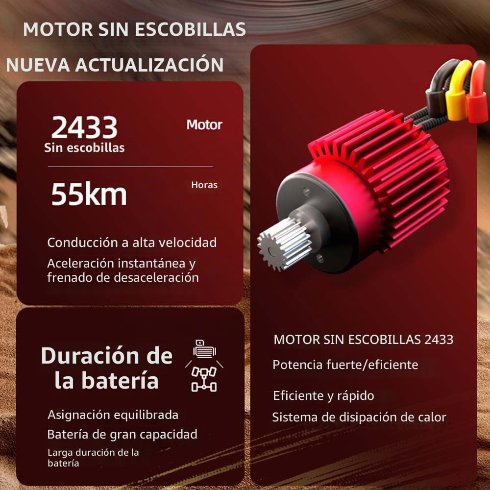 X-Verse SG202MAX - Coche teledirigido 1:20 55km/h RC sin escobillas 4WD todoterreno Truggy Truck Crawler para adultos y niños (3 baterías)
