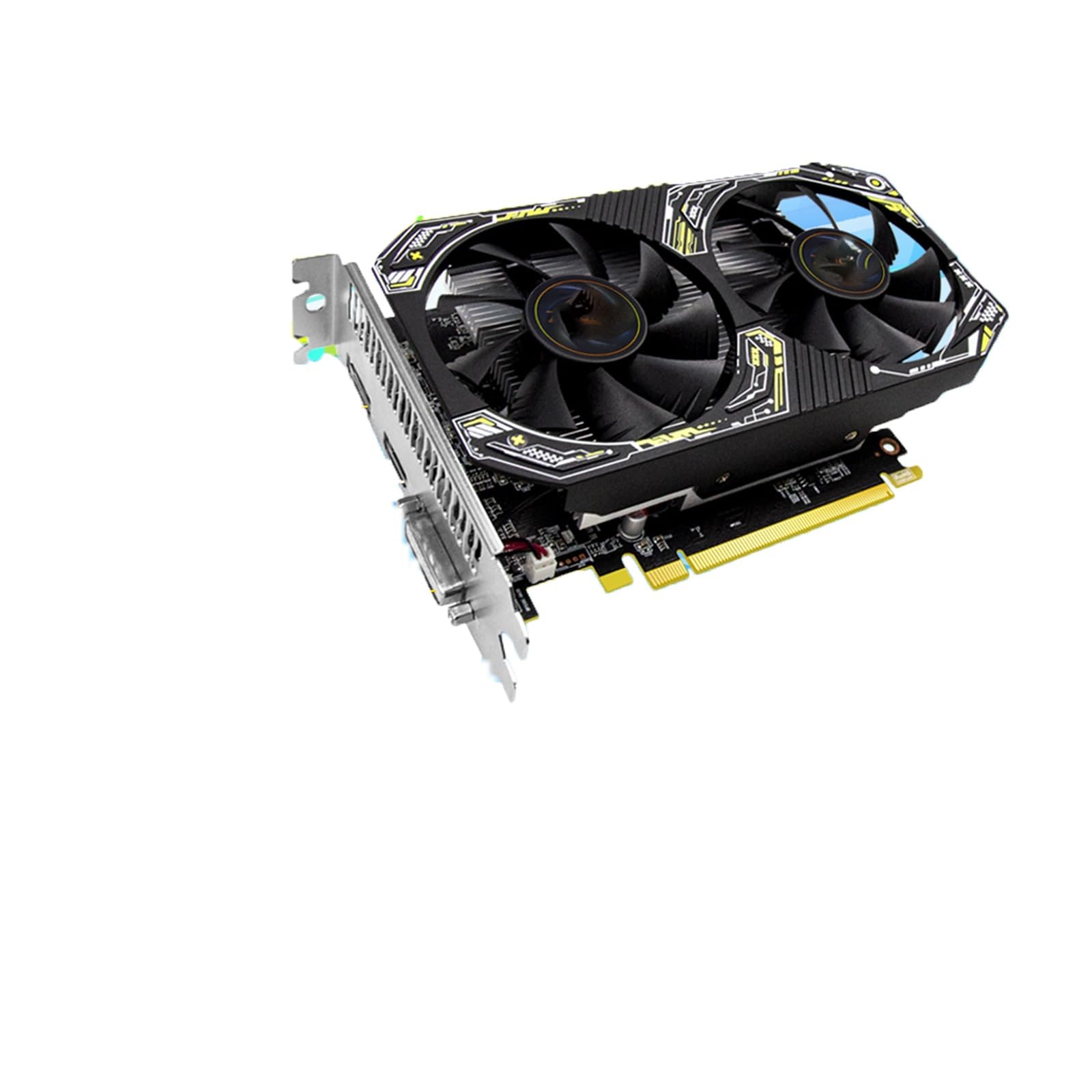 Scheda madre Fit For AIBOMAN Gamer Nero Giallo RX550 4GB GDDR5 Scheda grafica 128Bit Doppia ventola Assemblaggio computer Accessori Ufficio elettrico Giochi