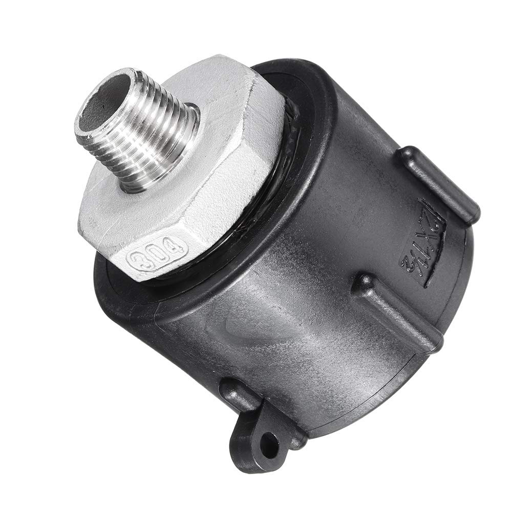 1000 L S60X6 Ibc adapter do zbiornika na wodę ze stali nierdzewnej męski gruby gwint szybkie połączenie wąż kran wymiana zaworu części montażowych - 3/4 cala