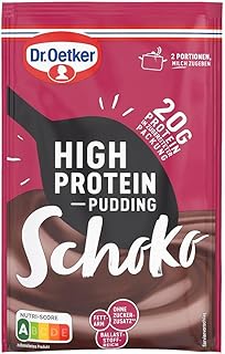 Dr. Oetker High Protein-Pudding-Pulver Schoko 10er Set: Leckeres Dessert oder Protein Snack für den Genuss zwischendurch (10 x 58g)