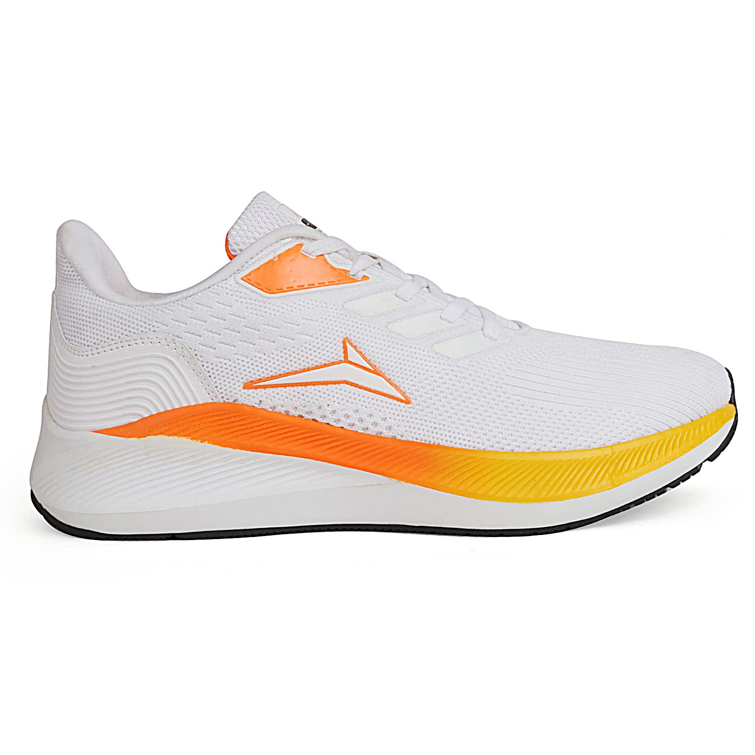 JQR Zoom Sports, correr, caminar, gimnasio, zapatos de entrenamiento para hombres, elegantes, transpirables, ligeros, cómodos, WHT/ORG, 8 UK