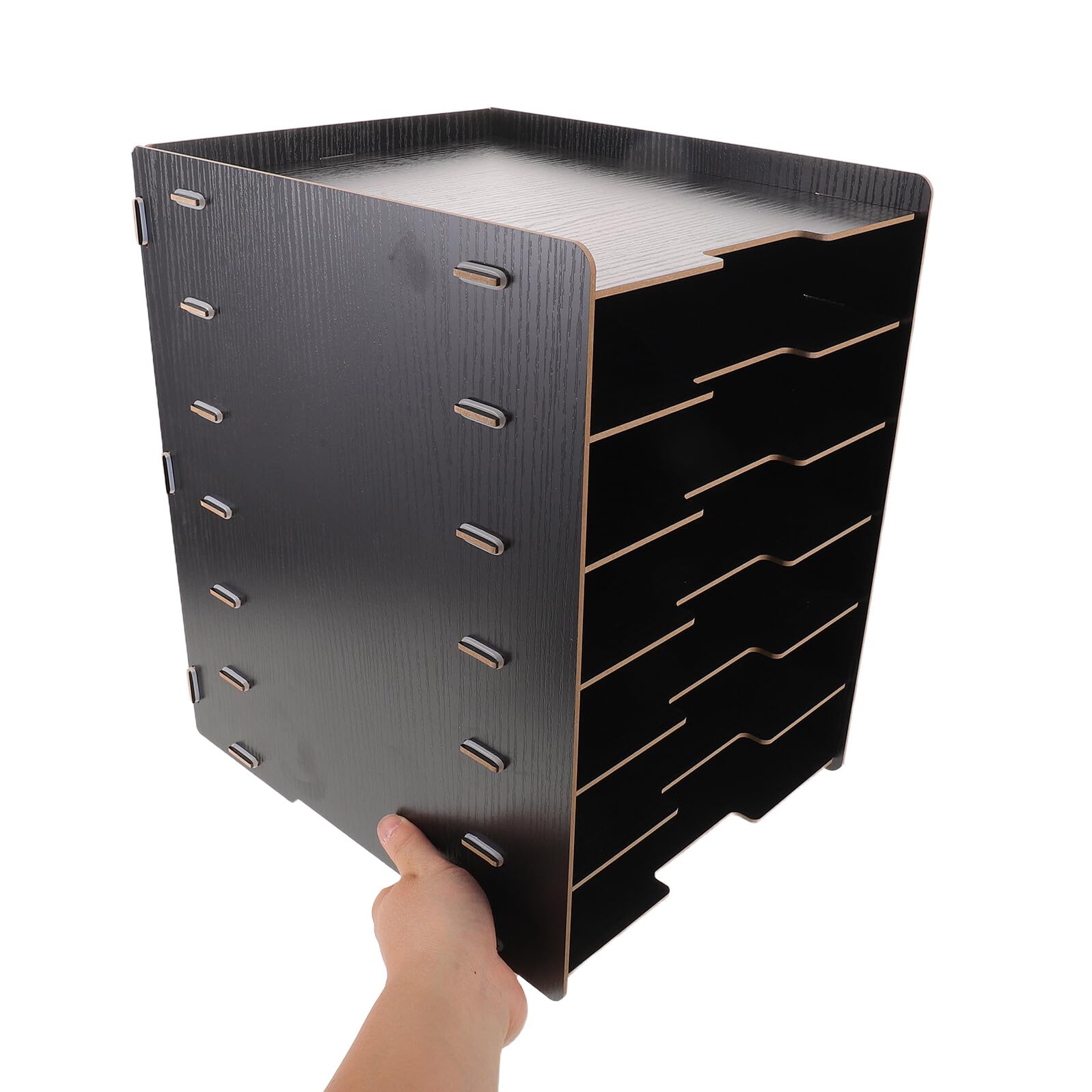 Portadocumenti in Legno per Ufficio con Scomparti Organizzatore da Scrivania Multistrato per Archiviazione e Ordinamento Documenti