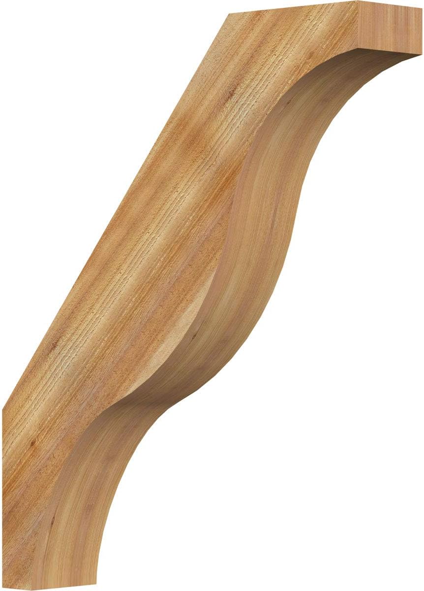 Ekena Millwork BRC06X30X36FST00RWR 6"W x 30"D x 36"H Funston Rough Sawn Knee Brace, Western Red Cedar 30-in. D x 36-in. H 6"W Western Red Cedar (Rough Sawn)