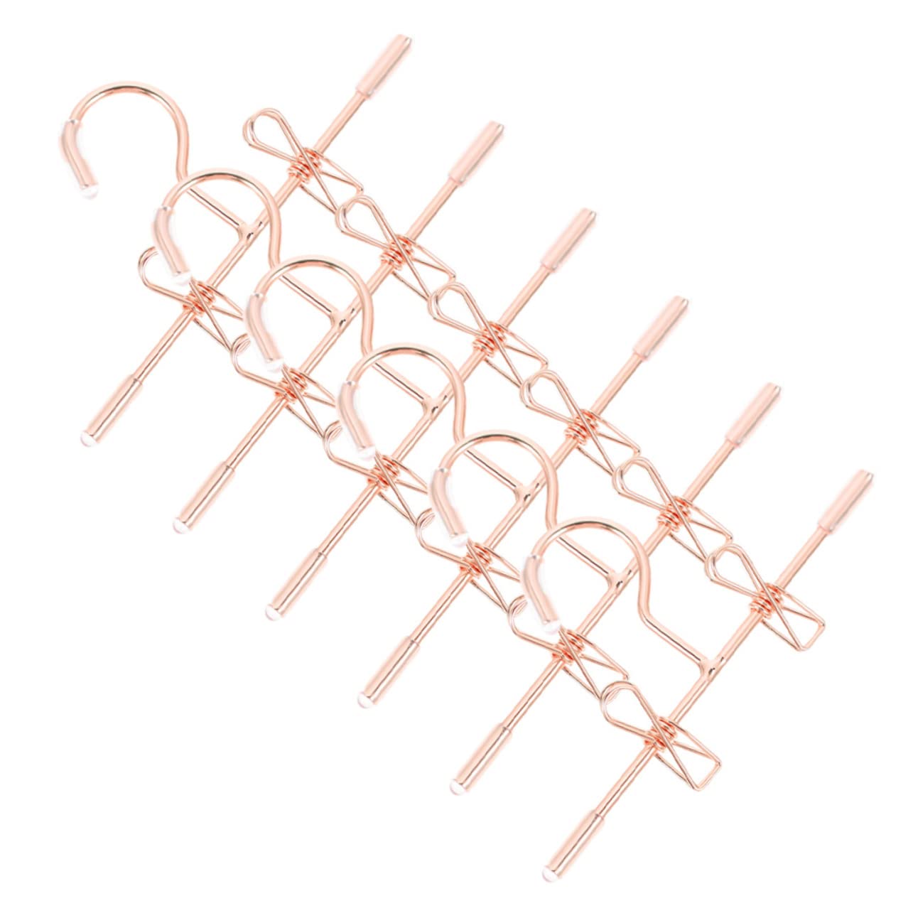 Cabilock Perchas Miniatura para Ropa De Muñecas Bjd Colgadores Pequeños De Metal Rosa para Organización Y Exhibición De Vestidos 6 Piezas X 5