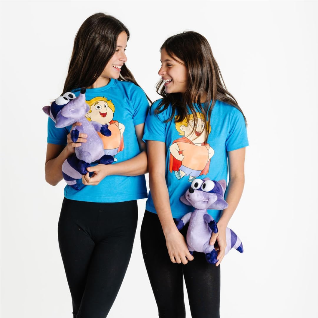 ANGEL STUDIOS | Tuttle Twins Derek Plushie | Soft Stuffed Plush Toy | Bright Purple Raccoon | 13" Stuffed Character - Image 6