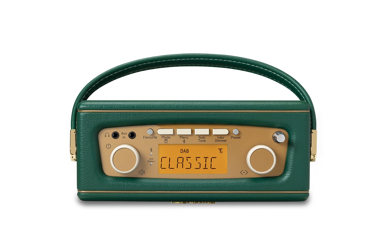Roberts Revival Uno BT Dab+/FM/Bluetooth Radio Portatile Radio Sveglia, Verde Scuro