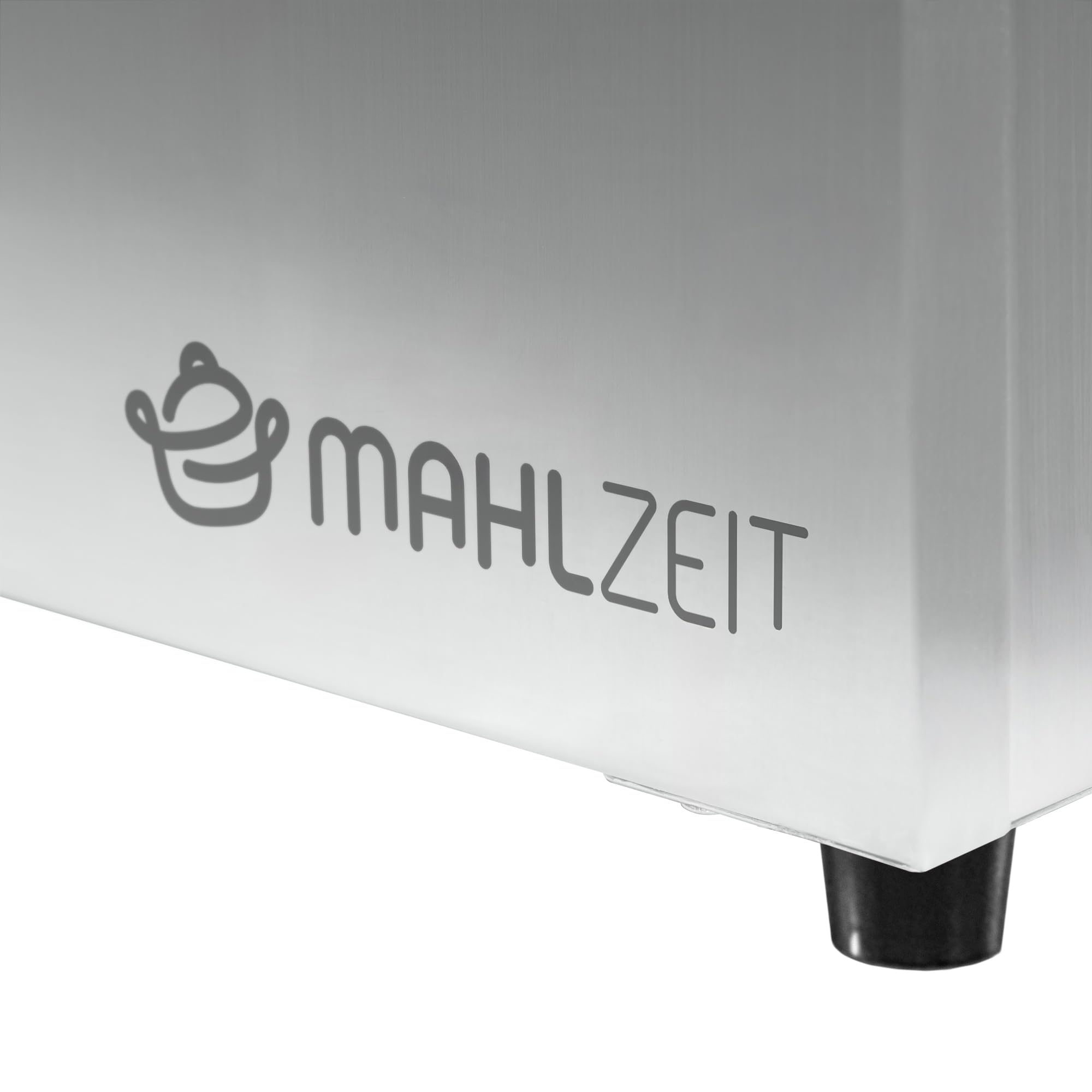 Mahlzeit Contenitore per ingredienti in acciaio inox, 3 contenitori per catering da 1/6 GN con piedini in gomma, 51 x 24,5 x 21,5 cm, contenitore per ingredienti da cocktail per gastronomia, cucina