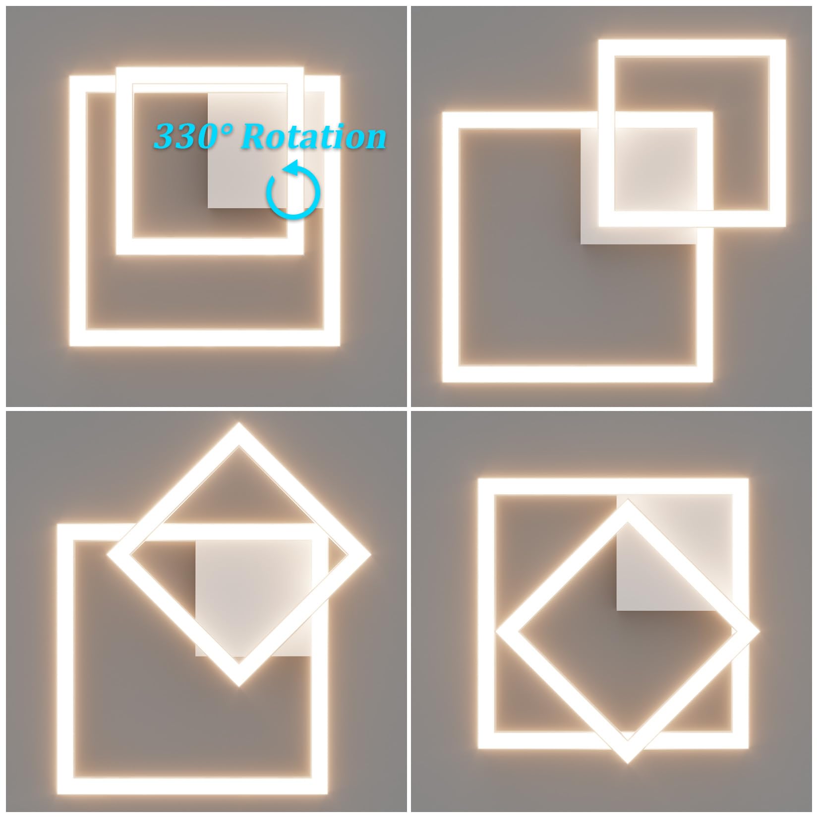Klighten Plafoniera Led Soffitto 35W Dimmerabile con Telecomando, Lampada da Soffitto Moderna, Plafoniera Decorativa Alluminio per Soggiorno Cucina Corridoio Camera da Letto, 3000K-6000K, Bianco