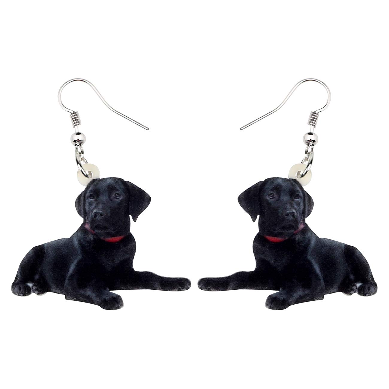 NEWEI Acrylic Sweet Labrador Retriever Dog Dangle Earrings Drop Animal Jewelry For Women Gift Charm Accessories