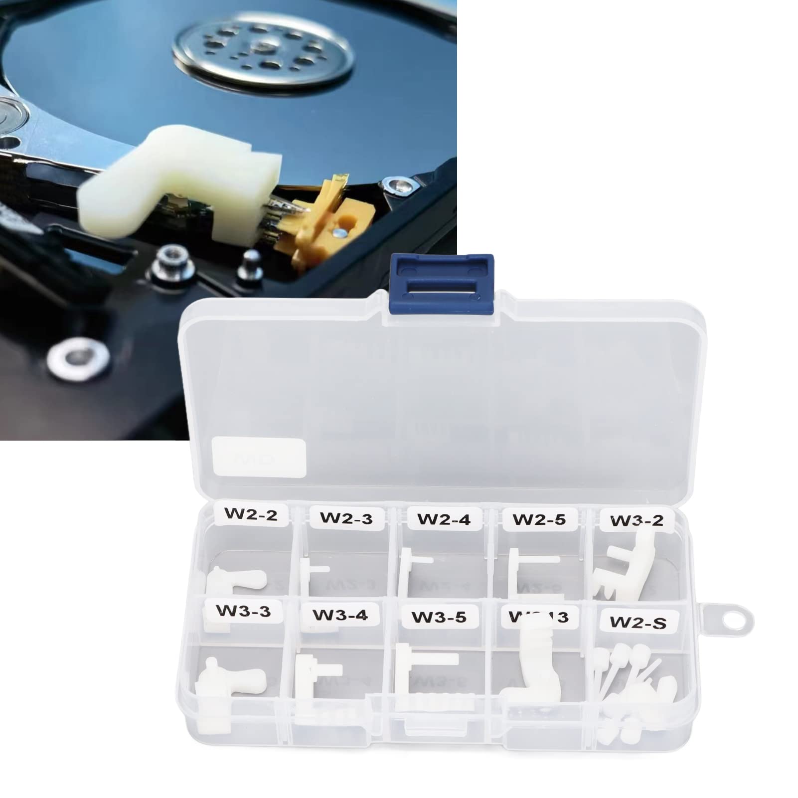 Hard Drive Head Comb Set for Series HDD Repair Tool, Safety Head Replacement for W2S Ultra Thin Drives, White Data Recovery Tool Kit