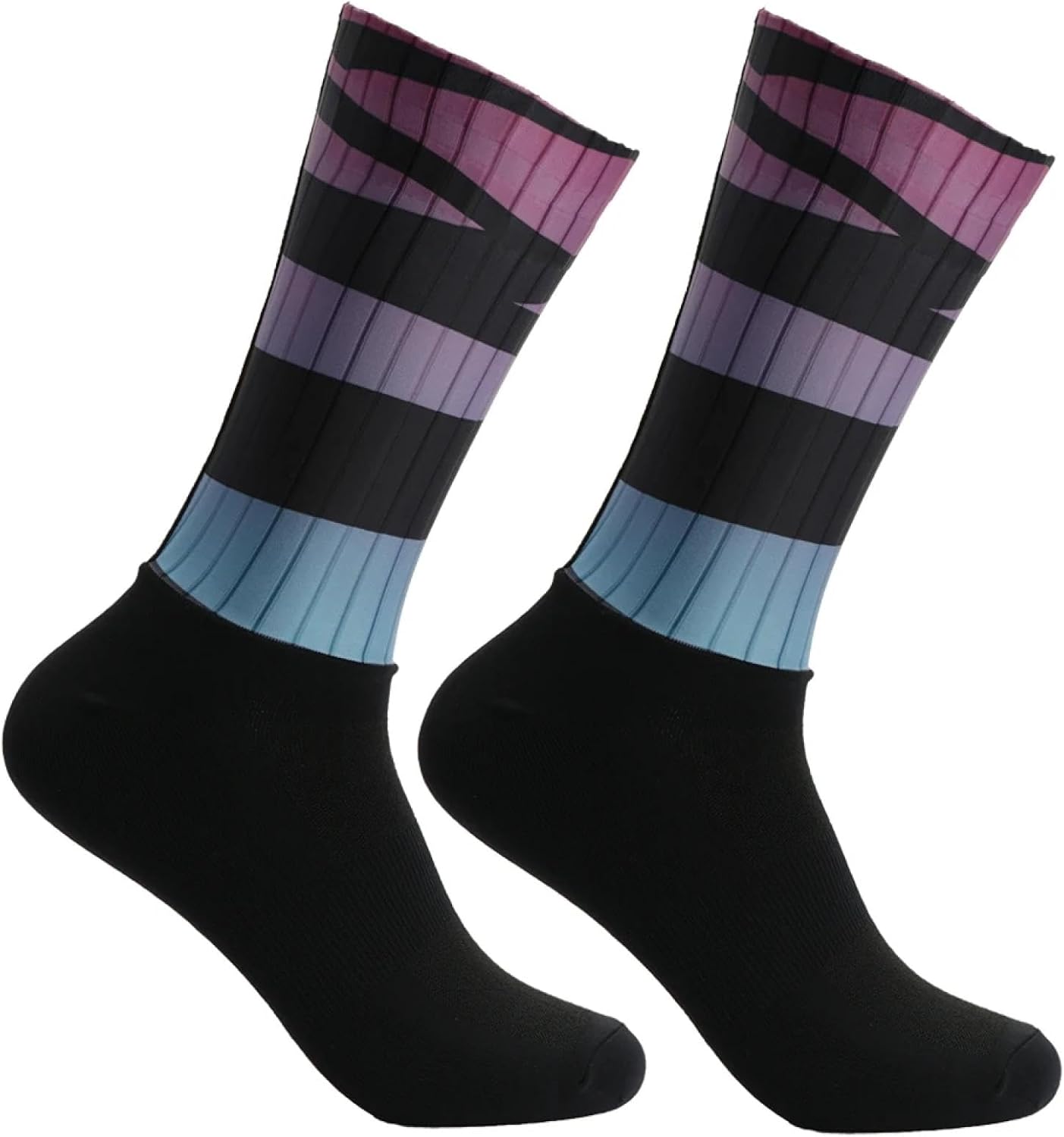 Men'S Crew Socks Summer Aero Bike Team Cycling Socks Silica Gel Non-Slip Breathable
