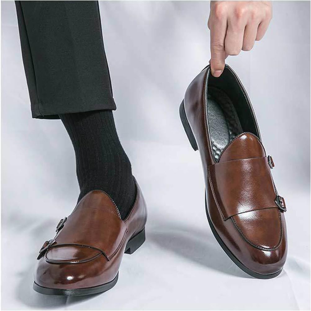 Mocasines con Hebilla para Hombre, Formales De Negocios Loafers Informales Cómodos Vestir Zapatos