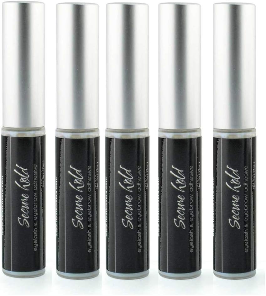 Cardani LATEX FREE Secure Hold Glue False Eyelash Eyebrow Adhesive. (5 Pack)