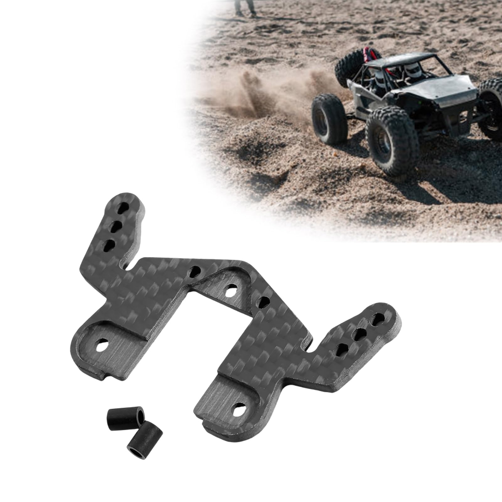 Rear Shock Bracket Carbon Fiber Shock for 1/10 Parts Toy Truck Interior Supplies Rack Replacement Modification