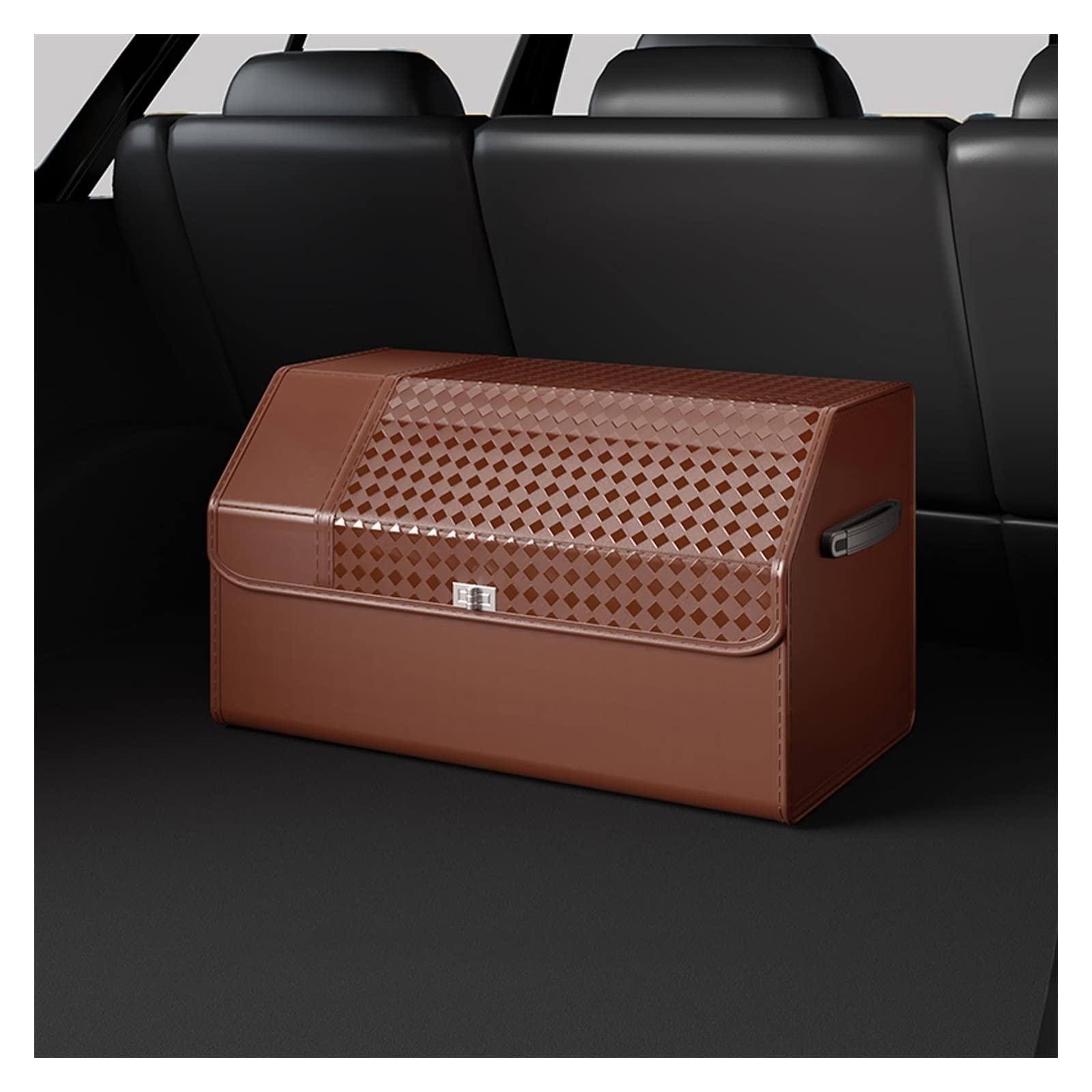 FYIYIEW car boot organiser, Multifunctional Foldable Car Trunk Storage Box Organizer with Lid Portable