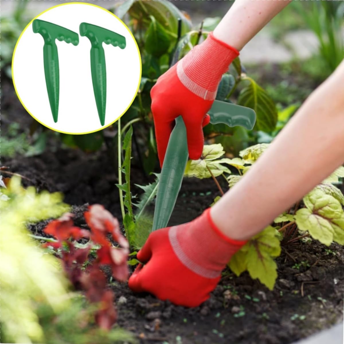 Plantoir à bulbes,2 Pièces Plantoir à main traditionnel,Plantoir Tout,semoir pratique,Pour faire des trous permettant de mettre en terre les jeunes plantes et les jardinières