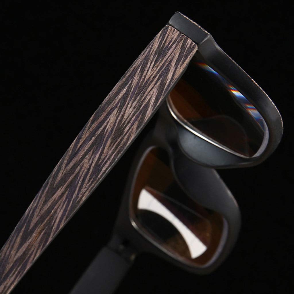 Gafas de Lectura Grano de Madera Anti-Blue Gafas de Lectura HD Gafas de Lectura multifocales progresivas Inteligentes para Hombres y Mujeres (Color : Brown, Size : +2.00)