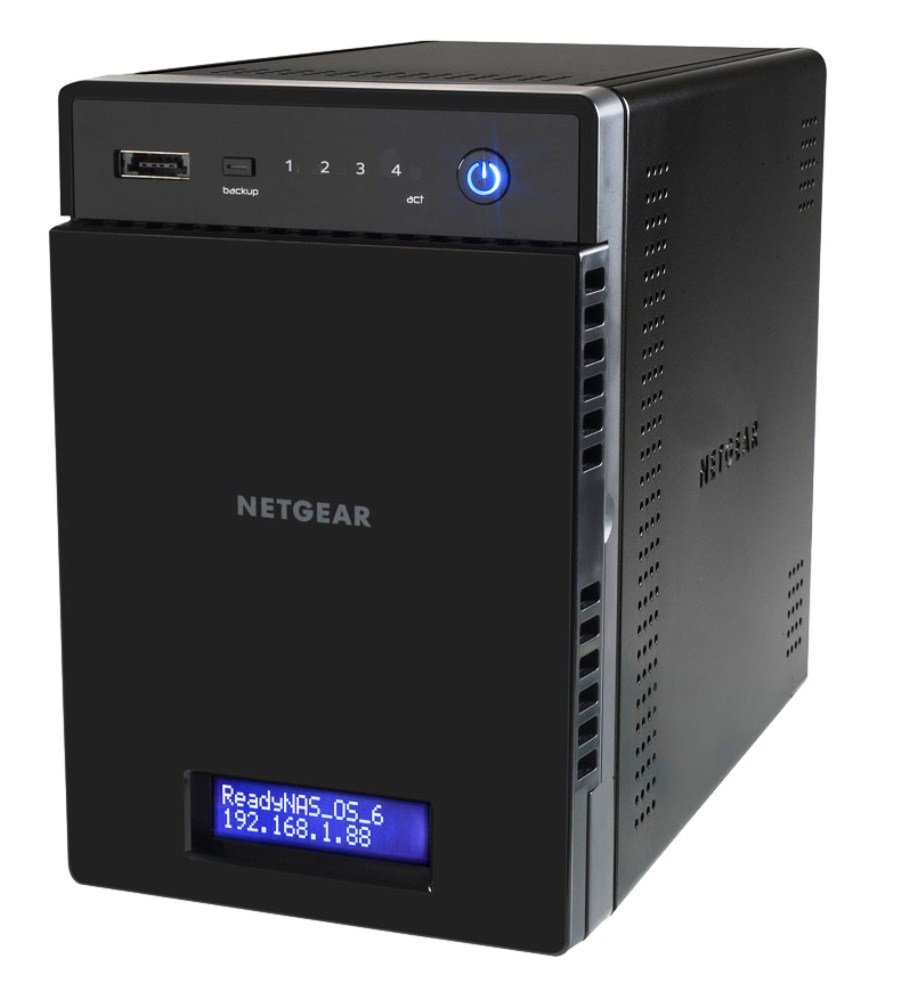 外付けハードディスク・ドライブ NETGEAR ReadyNAS RN10400 16TB (4TB x 4) Netgear ReadyNAS 104/Diskless - Black Rack Mount Metal Server