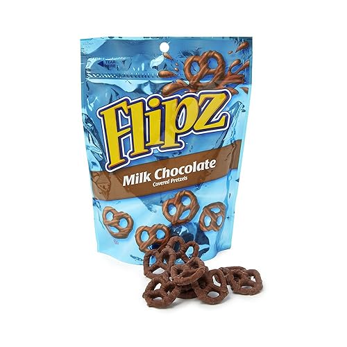 Flipz Pretzels cubiertos de chocolate, chocolate con leche, 7.5 onzas (paquete de regalo de 8)