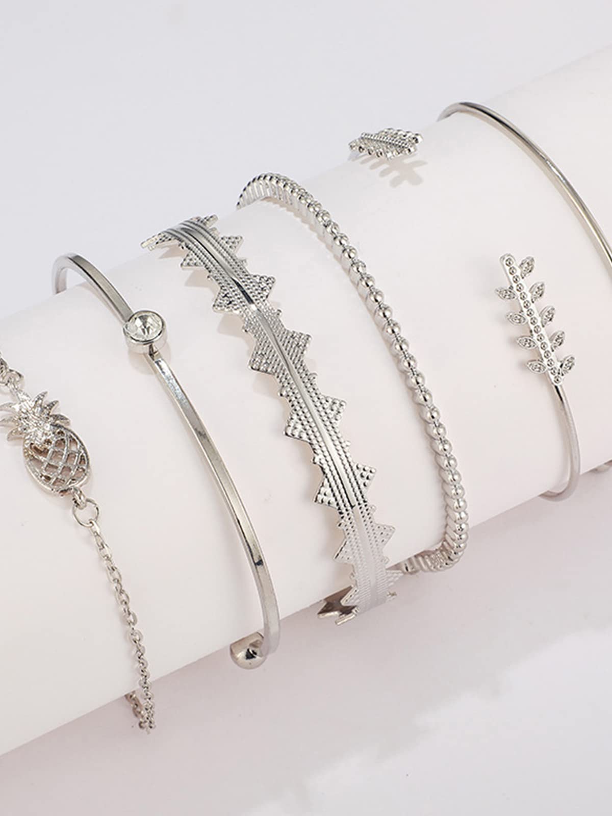 Sober Layered Oxidised Bracelet for Women