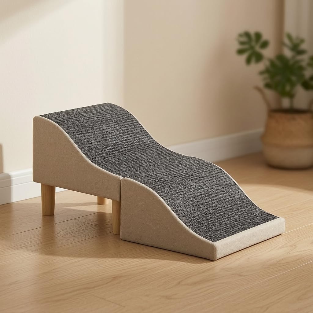 MagiDeal Rampa per Animali Domestici con Pendenza Dolce Pieghevole per Superficie in Pelle Antiscivolo Supporto Robusto per Divano E Letto Adatta, color to 1, style to 1