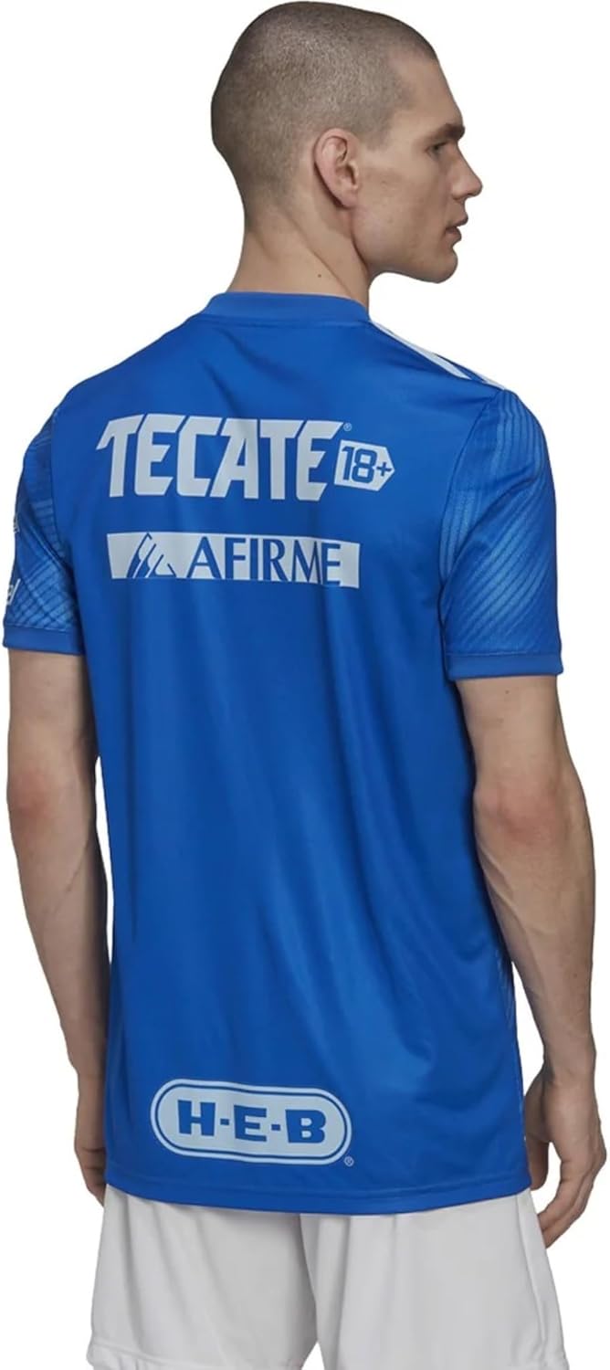 Adidas Men's Tigres UANL 22/23 Away Short Sleeve Jersey, Blue - Image 3