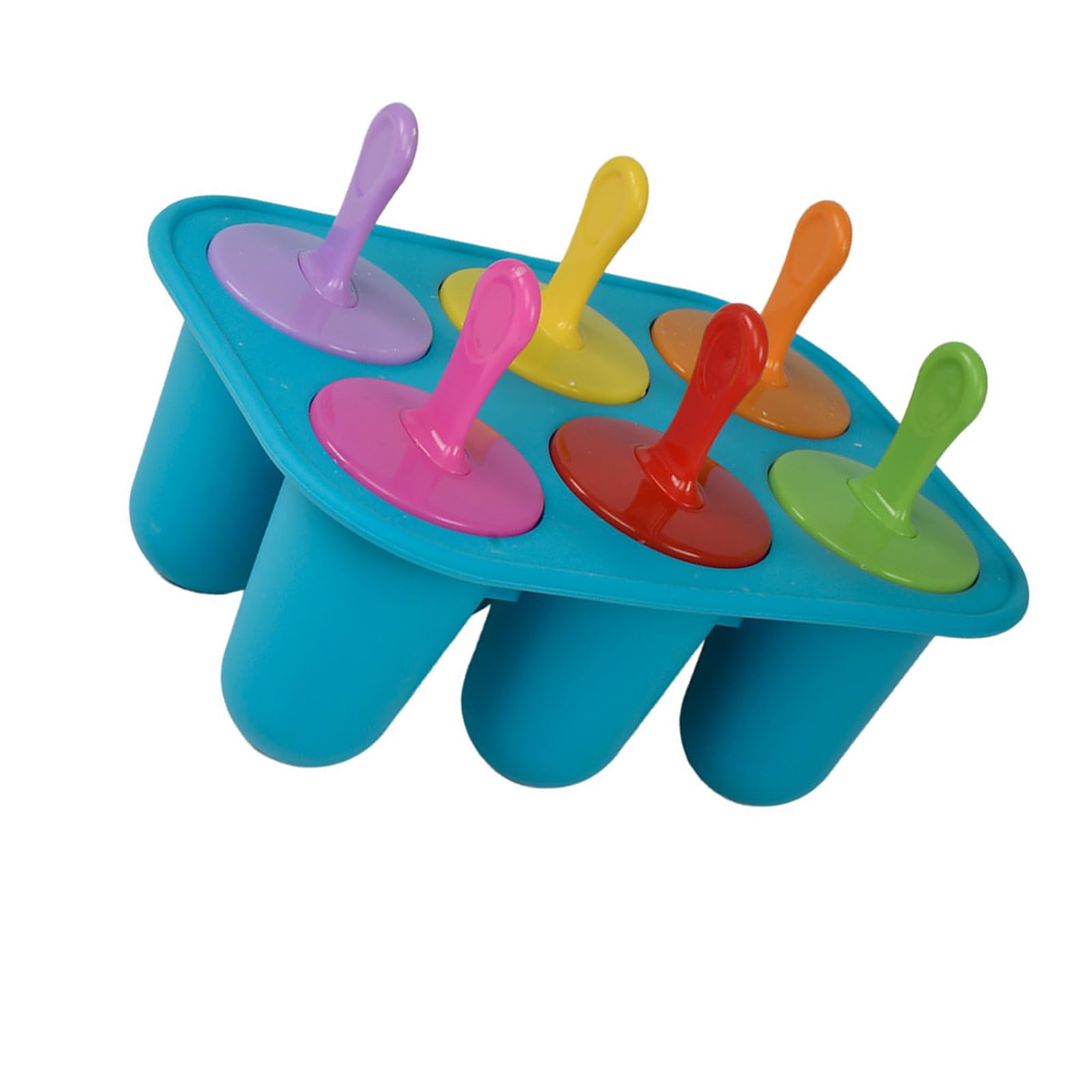 Tsophreniq Stackable 6 Well Ice Rod Forms with Lid to Preserve Freshness of Creation Dessert Making Set Recyclable Ice Milk Maker Molds