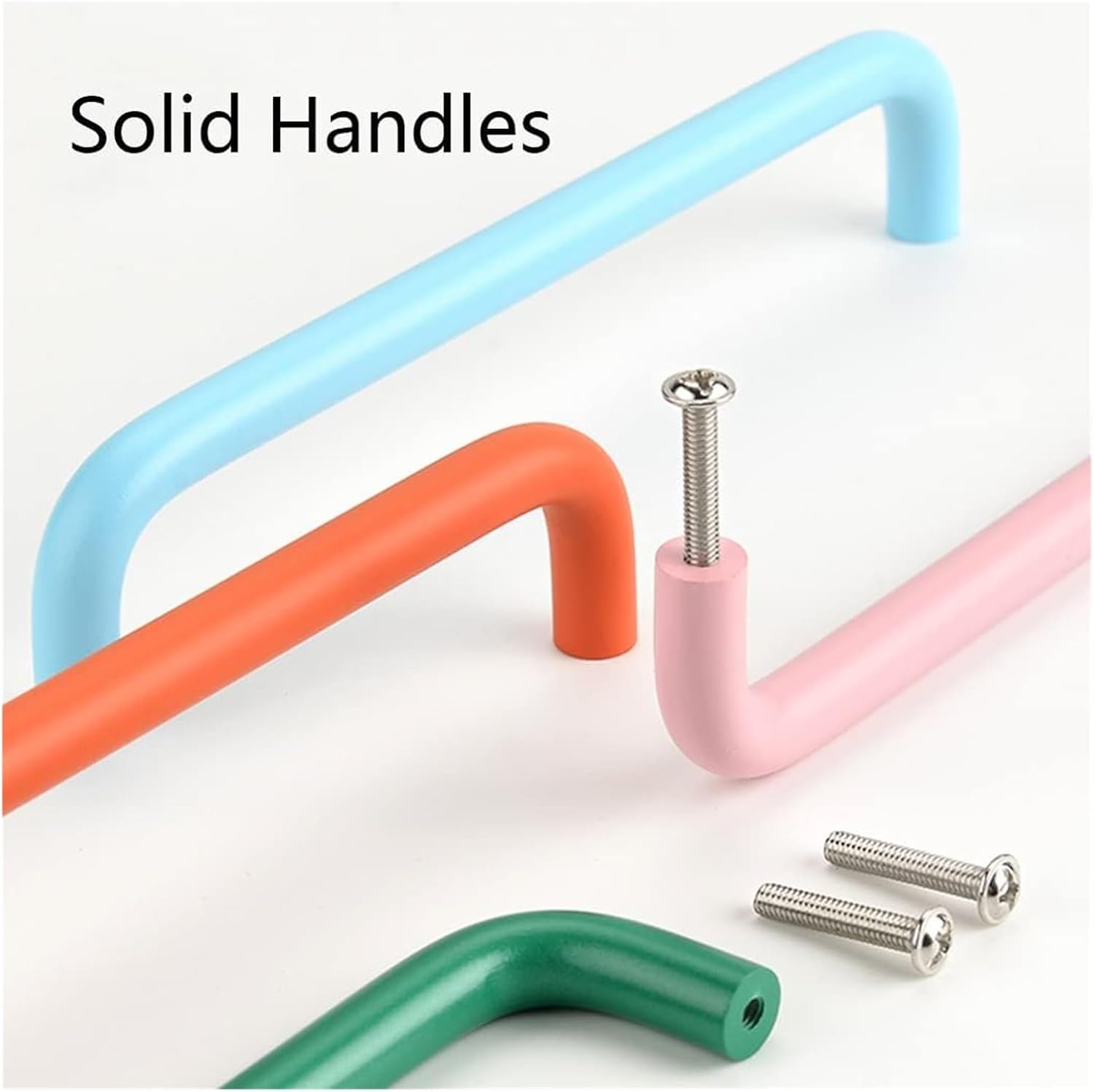 Pulls,Door Handle,Cabinet Handles,Aluminum Alloy Drawer Pull Handles Orange Kitchen Cabinet Handles Solid Furniture Door Pull Cupboard Knobs Modern Style(Single Hole B)