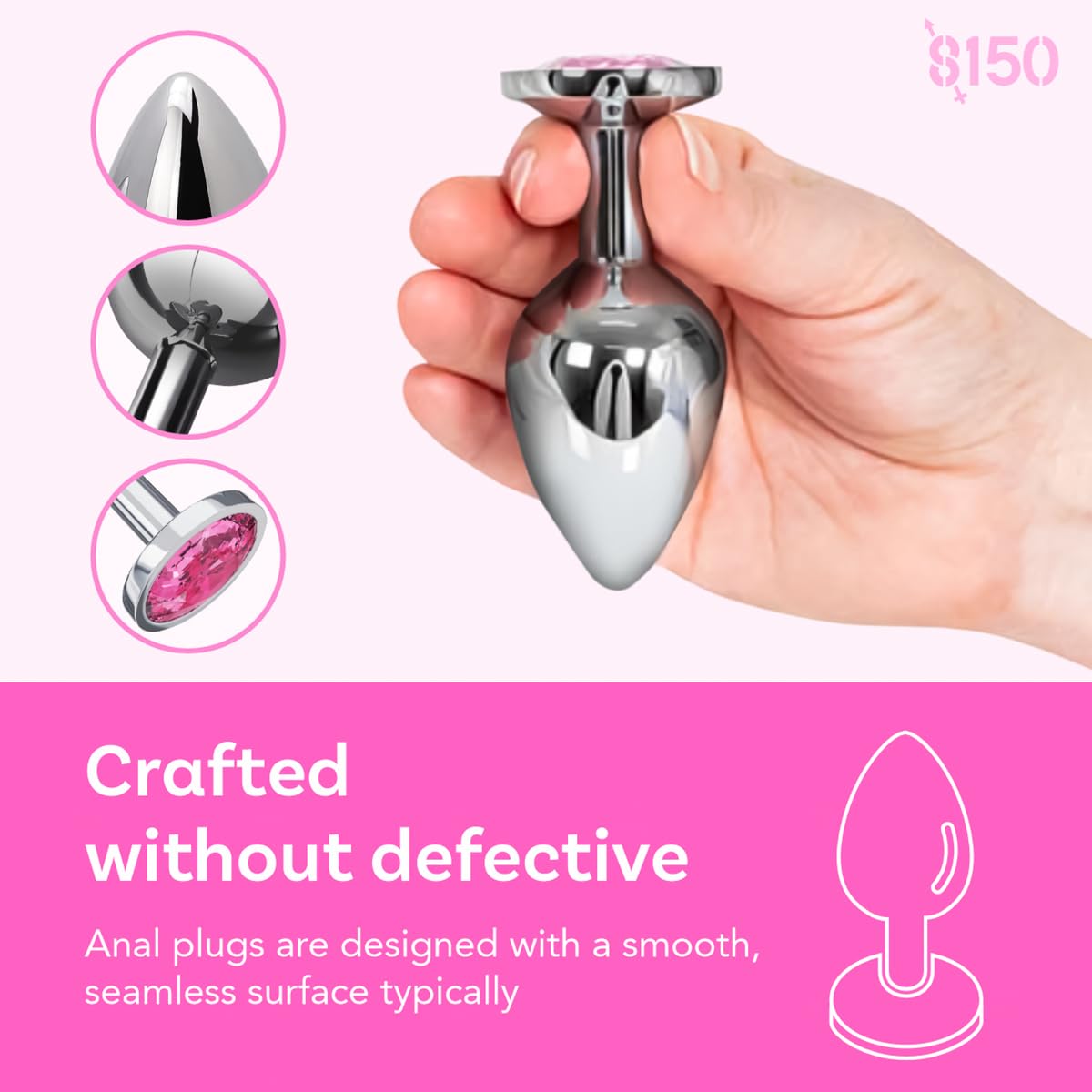 Amazon.com: Anal Plug Set 3 Pcs  Jewel Butt Plug  Anal Sex Toys  Steel  But Plug for Men & Women, Anal Plugs Trainer  Toys Massager, ButtPlug Tail  Anal Toys,