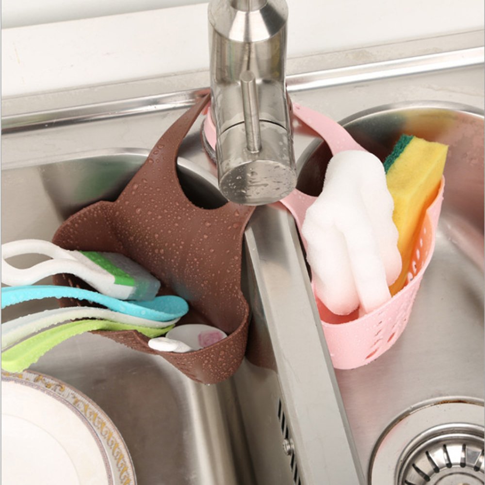 MXY Sponge Holder For Sink - Adjustable Faucet Side Caddy For Kitchen And Bathroom - View #2