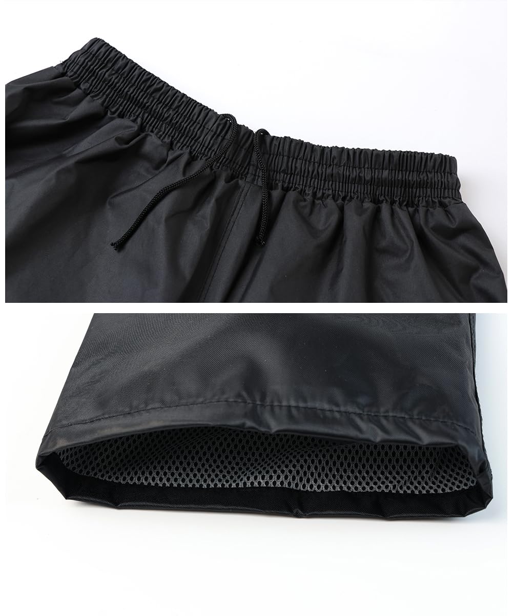 Herren Regenanzug mit Kapuze Wasserdichter Anzug Reflektierender Regenjacke und Regenhose Regenkleidung Fahrrad Outdoor Regenkombi