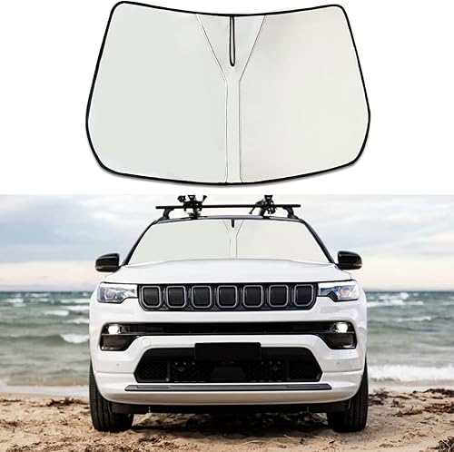 Miniatura 7 de Moricere Parasol mejorado para parabrisas con bandera de Estados Unidos para Jeep Wrangler TJ JK JKU 1997-2018, visera plegable para parabrisas que