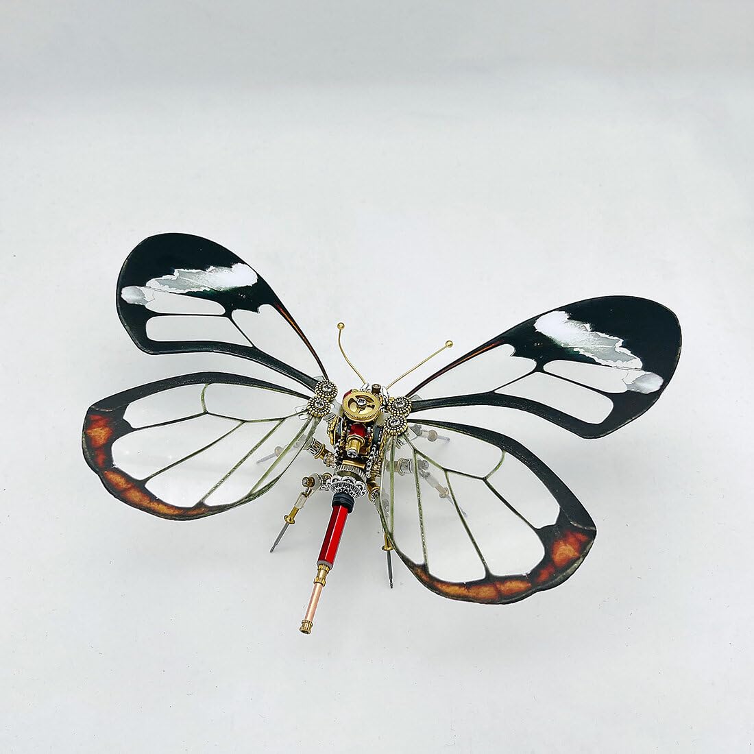 Modello di puzzle 3D a forma di farfalla, in metallo, steampunk, meccanico, Greta Oto, fai da te, kit di puzzle per adolescenti e adulti (150 pezzi)