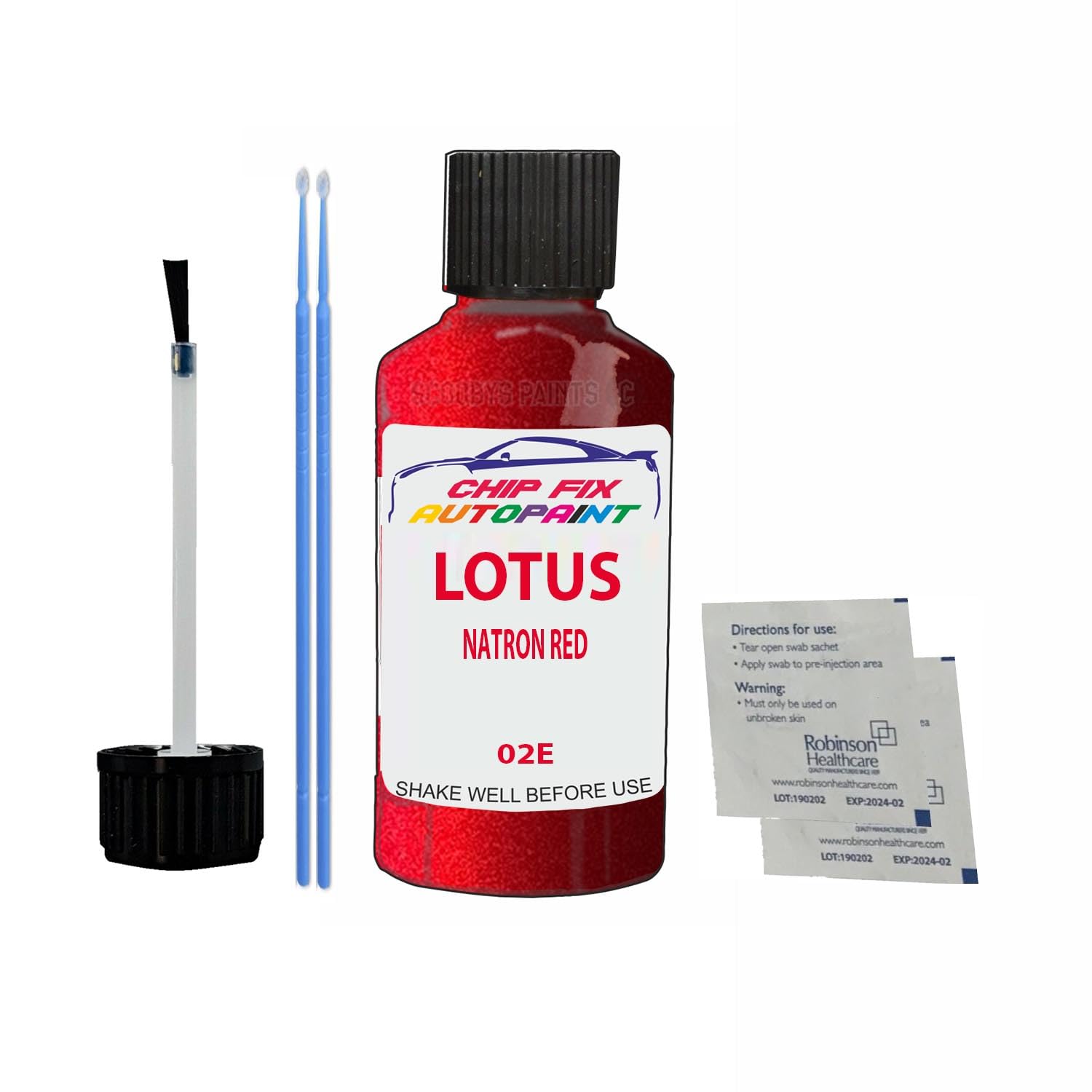 Scoobys Paints Back In The Mix Natron Red Touch Up Paint For Lotus 02E Metallic
