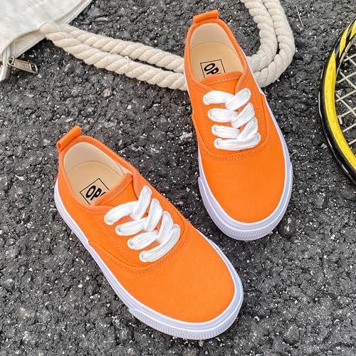 Boys and Girls Low Top Sports Shoes Lace up Canvas Children's Shoes Comfortable and Lightweight Skateboarding Shoes2