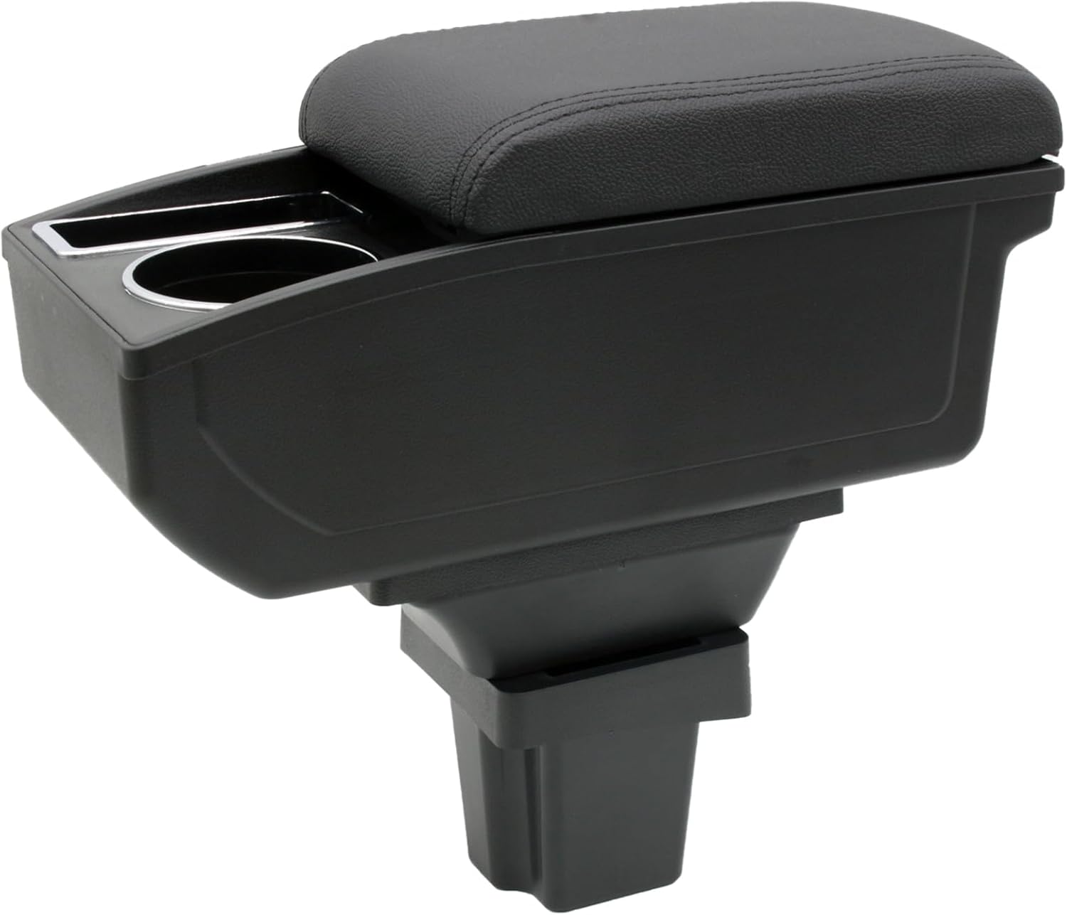 Car Armrest Box for Chevrolet Chevy Trax 2016-2020 Auto Accessories Center Console Leather Arm Rest Double-Layer Storage Space with Cup Holder (Black Thread)