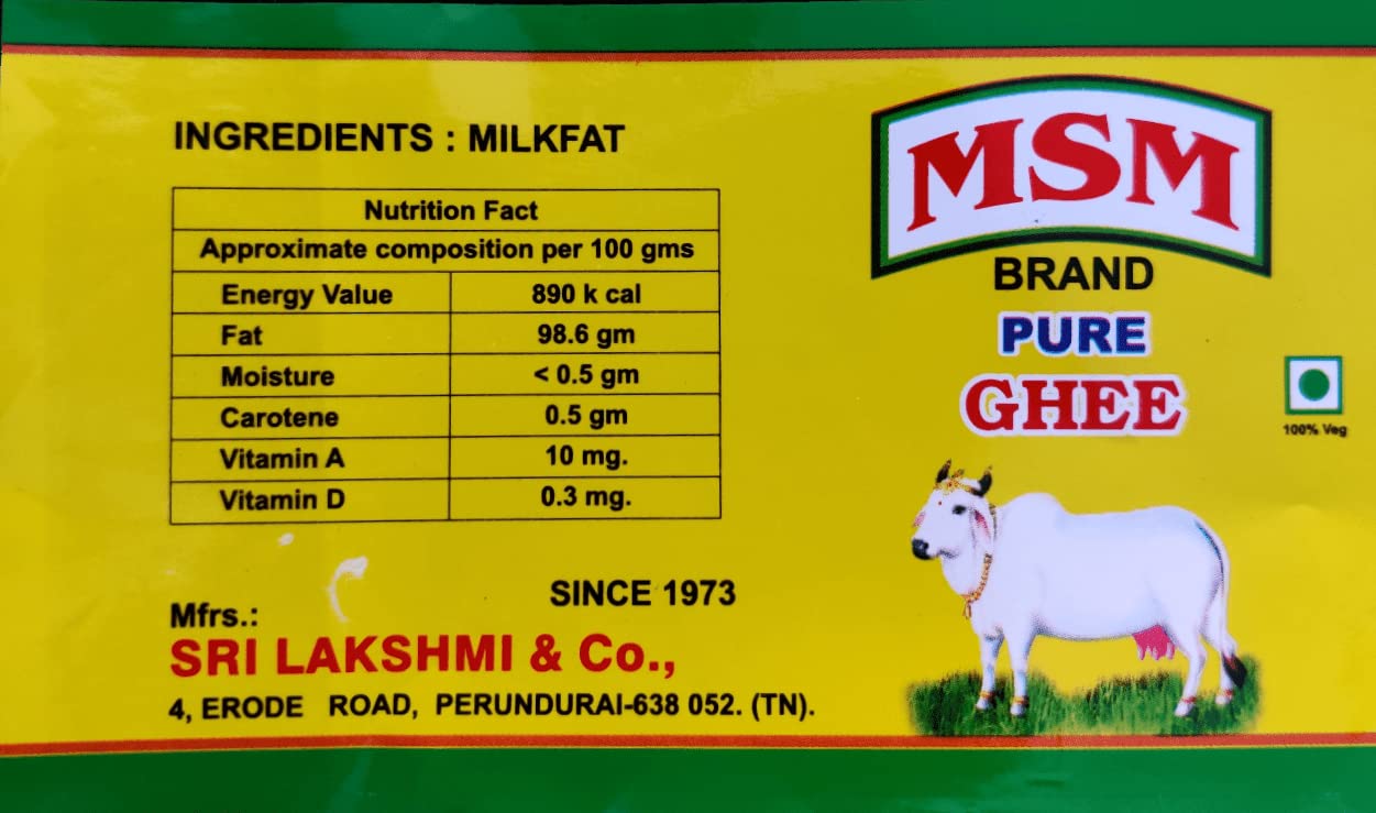 A2 Desi MSM Cow Ghee | 100% Natural & Organic Ghee l Grassfed, Cultured,  Premium & Traditional Ghee | Immunity Booster | Pure Ghee Handmade in Small  batches I Authentic Aroma &