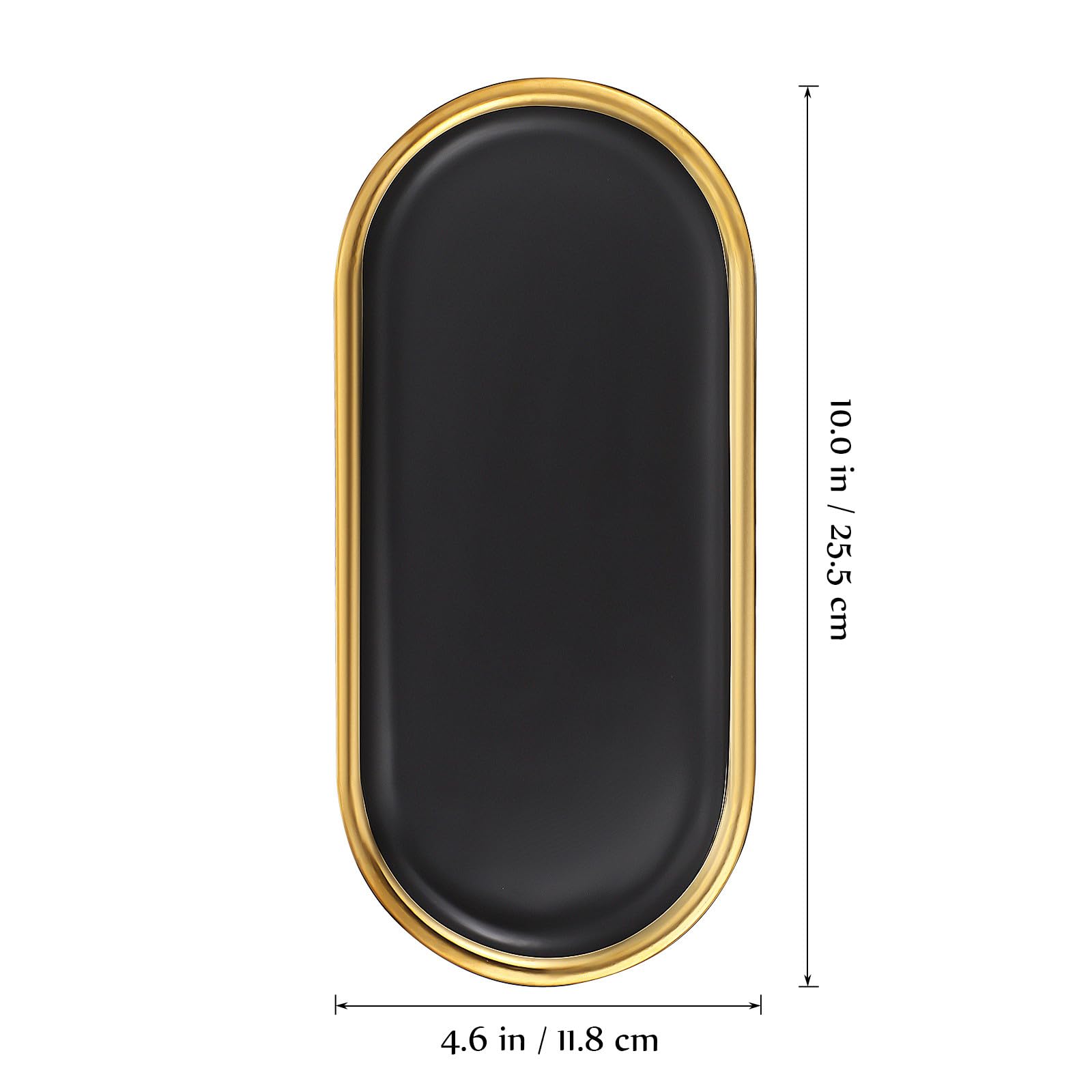 NUOBESTY 2pezzi Vassoio Decorativo Ovale Per Lavabo Vassoio Porta Profumi e Oggetti Da Toeletta Per Bagno Cucina