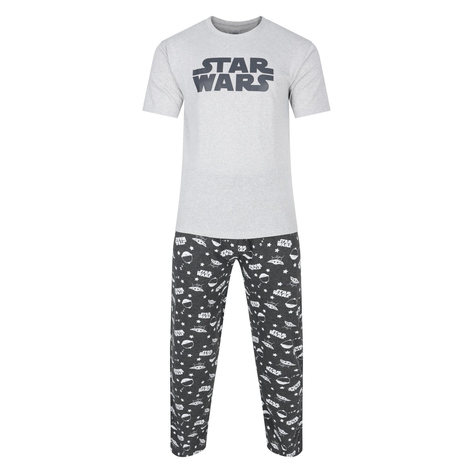Ex Uk Store Men's Cm5 - St W (Gry/Blk) Character Pyjamas S To Xxl Cartoon Night Sleep Lounge Pj Sets Xmas Novelty (Cm5 - Xl)