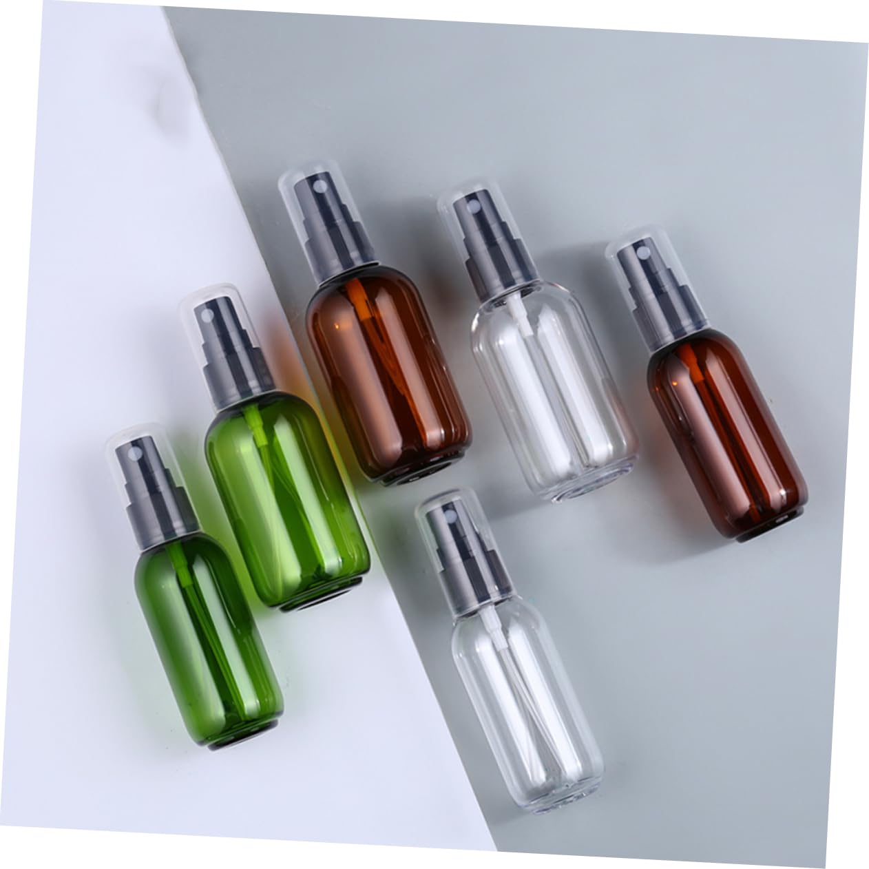 DOITOOL 15pièces Bouteilles De Spray Plastique De Flacons Vaporisateurs Rechargeables Pour Cosmétiques Et Liquides Design Compact Et Léger Pour Voyage Et Usage Quotidien Marron