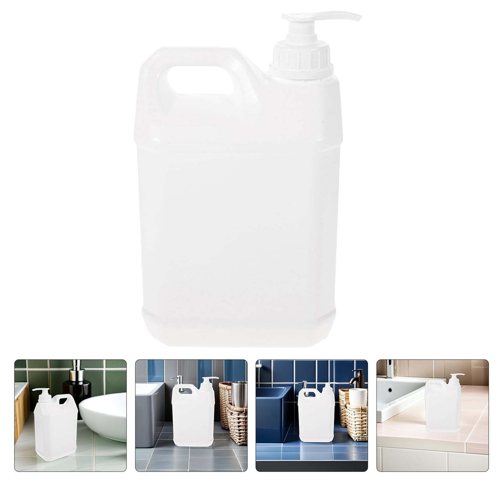 Abaodam Botellas Dispensadoras de Loción Bomba, Plástico, 4 L, 3 Piezas
