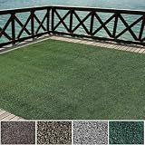YTETDE Tappeto e tappeti in Erba Sintetica per Interni/Esterni, Erba Sintetica in Erba Sintetica Verde Prato a Pelo Corto con Pre-Fin Legato-Verde-4 X14